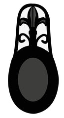 1 of 6:Repose-cuillère en fonte Fleur de Lis Home Basics, noir 