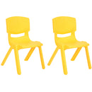 1 of 7:JOON sillas de aprendizaje apilables de plástico para niños, amarillo, 20.5 x 12.75 x 11 pulgadas, paquete de 2 (paquete de 2) 