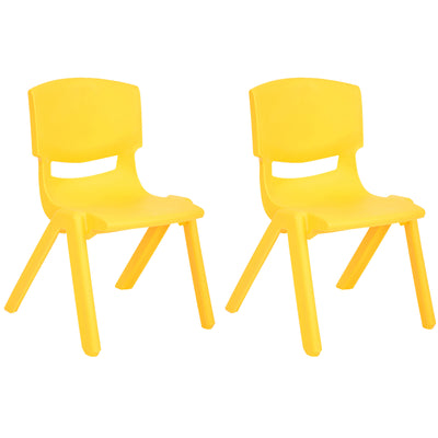 1 of 7:JOON sillas de aprendizaje apilables de plástico para niños, amarillo, 20.5 x 12.75 x 11 pulgadas, paquete de 2 (paquete de 2) 