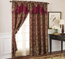 1 of 4:Gloria Damask Jacquard Rod-Pocket Window Panel, 54x84 Inches 