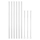 4 of 4:IRON °FLASK 6 Plastic Reusable Drinking Straws with Bendy Silicone Tips, 3 Cleaning Brushes & Travel Case, Clear 