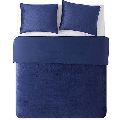 11 of 11:Olivia & Finn Plush Embossed Stars Flannel Plush Microfiber Kids Comforter Set 