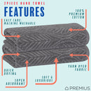 21 of 24:PREMIUS 2 Pack Leaf 100% Cotton Yarn Dyed Hand Towel, 16x28 Inches 
