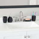 4 of 5:Home Basics 4 Piece Bath Accessory Set, Black 