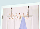 2 of 6:Home Basics 6 Hook Over the Door Hanging Rack, Rose Gold 