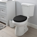 1 of 1:Bath Bliss Beveled Standard Round Toilet Seat, Black 