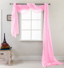 4 of 18:Celine Elegant Sheer Voile Window Scarf, 55x216 Inches 