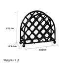 6 of 6:Porte-serviettes sur pied Home Basics Lattice Collection, noir 
