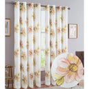 1 of 4:Marianne Texured Floral Printed Grommet Window Panel, 54x84 Inches 
