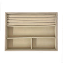 1 of 2:Bandeja para joyas PREMIUS de 4 secciones, gris-blanco, 10x7x1 pulgadas 