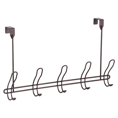 2 of 3:Patère de porte à 5 crochets en acier Home Basics, bronze 