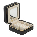 3 of 4:Ruby+Cash Mini Faux Leather Zippered Travel Jewelry Organizer Box in Black 