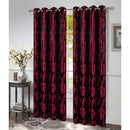 4 of 8:Azure Floral Jacquard Grommet Window Panel, 54x84 Inches 