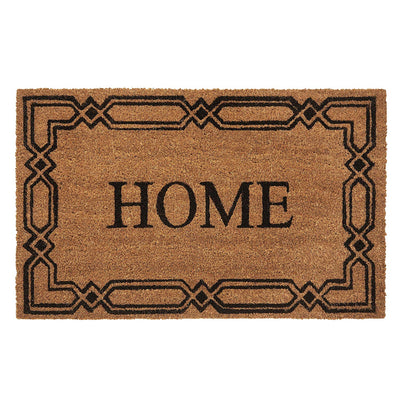 4 of 6:Achim Home Printed Coir Doormat, Brown-Black, 18x30 Inches 