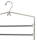 2 of 3:Cintre à pantalons Home Basics à 4 niveaux avec bras pivotants antidérapants recouverts de PVC et crochet pour accessoires intégré 