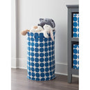 2 of 4:Bac de rangement rond en tissu iDesign Dot avec poignées latérales, bleu, 38 x 38 x 61 cm 