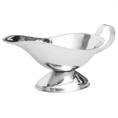 3 of 4:Saucière Home Basics grande capacité en acier inoxydable, argentée 