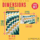 4 of 10:PREMIUS Montego 3 Piece Microfiber Wrinkle-Free Quilt Set, Green-Yellow 
