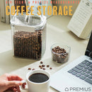 4 of 15:PREMIUS Plastic Food Storage Container with Measuring Cup, Clear-Natural 