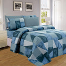 3 of 4:Ensemble de draps en microfibre infroissable imprimé mosaïque PREMIUS 
