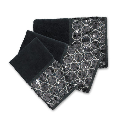 2 of 10:Sinatra Complete Bath Ensemble Decor Set, negro, todo se vende por separado 