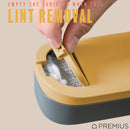 6 of 8:PREMIUS Fabric Lint Remover with Storage Case and Wood Handle, Blue-Yellow 