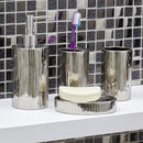 2 of 2:Home Basics 4 Pieces Ceramic Bath Set, Chrome 