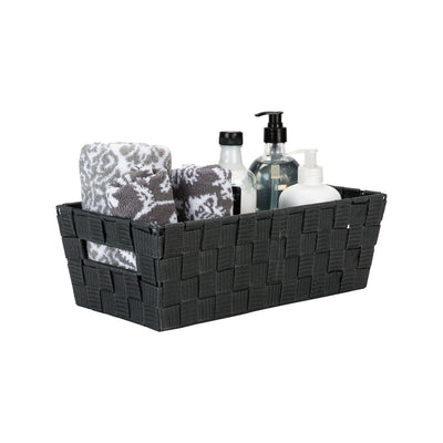 2 of 4:Simplify Medium Woven Strap Shelf Tote in Grey 