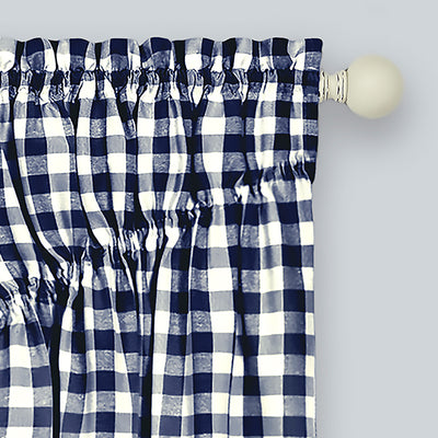 12 of 21:Buffalo Check Gathered Swag Window Curtain Pair, 72x63 Inches 