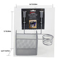 4 of 4:Home Basics Steel Over the Cabinet Hairdryer Organizer, Silver 