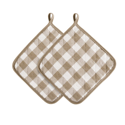 6 of 6:Buffalo Check Gingham 2 Pack Pot Holder, 8x8 Inches 