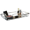 2 of 3:Home Details Large Geometric Mirrored Vanity Tray in Chrome 