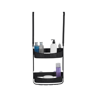4 of 4:Carrito de ducha convertible de 2 vías Bath Bliss en negro mate 