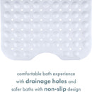 7 of 7:TranquilBeauty Extra Long Non-Slip Bath Mat with Suction Cups, White, 16x40 Inches 
