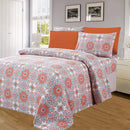 3 of 4:PREMIUS Lizz Wrinkle-Free Microfiber Sheet Set, Orange 