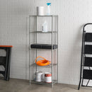 3 of 4:Home Basics Estante de alambre de acero de 5 niveles, gris 