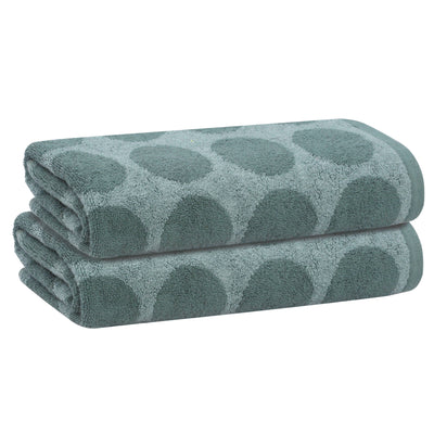 1 of 42:PREMIUS 2 Pack Circles 100% Cotton Yarn Dyed Bath Sheet Towel, 32x64 Inches 