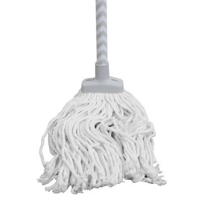 2 of 3:Home Basics Chevron All Purpose Wet Cotton Twist Mop, Grey 