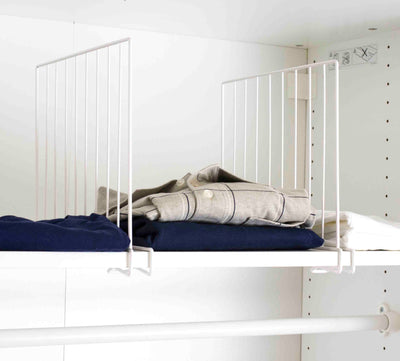 1 of 6:Home Basics Vinyl Coated Steel Shelf Divider, White 
