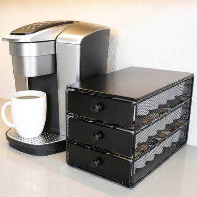 3 of 5:Nifty 3-Tier Holder & Storage, 54 K-Cups Pod Pack Capacity Rack Satin Finish, Black 