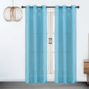 2 of 4:Sasha 2 Pack Sheer Metallic Embroidered Grommet Window Panel, 38x84 Inches Each 