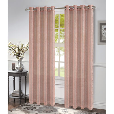 1 of 5:Kerry Jacquard Sheer Grommet Window Panel, 54x84 Inches 
