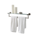 3 of 4:Neu Home Glass Shelf and Towel Bar in Satin Nickel 
