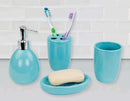 1 of 3:Home Basics 4 Piece Bath Accessory Set, Turquoise 