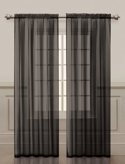 11 of 50:Paquete de 2 paneles de ventana con bolsillo para barra transparente Diamond, 54 x 84 pulgadas 