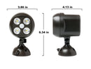 4 of 4:Mighty Power Wireless Motion Sensor 4 Ultra Bright CREE LED Floodlight, 2-Pack, Weatherproof, Brown 