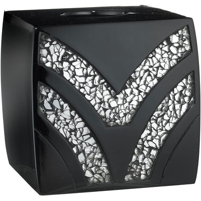 9 of 10:Sinatra Complete Bath Ensemble Decor Set, negro, todo se vende por separado 