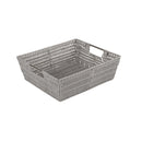 1 of 4:Simplify Shelf Storage Rattan Tote Basket in Grey 