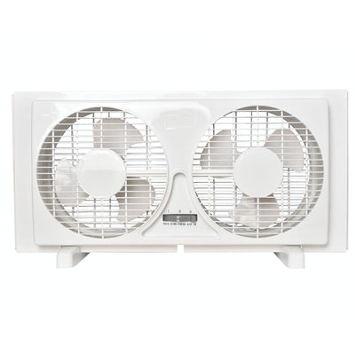 1 of 1:Ventilateur de fenêtre double portable PREMIUS, commande à 2 vitesses, 9 pouces 