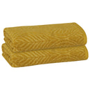 5 of 24:PREMIUS 2 Pack Leaf 100% Cotton Yarn Dyed Hand Towel, 16x28 Inches 